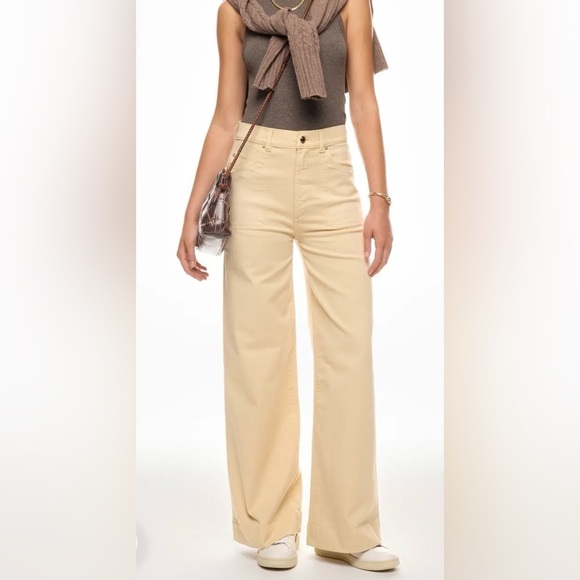 DL1961 Pants - DL1961 Hepburn Wide Leg Jeans Yellow pants